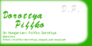 dorottya piffko business card